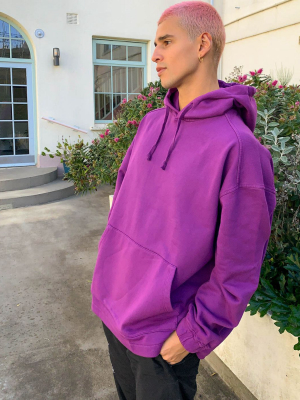 Asos Design Co-ord Oversized Hoodie In Washed Purple