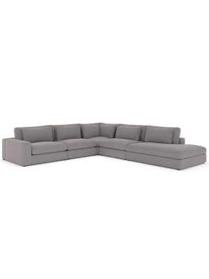 Bloor Raf Sectional With Bumper, Chess Pewter