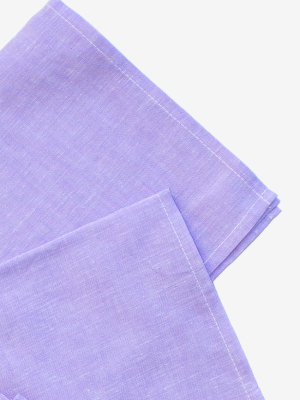 Large Lilac Linen Blend Napkins - Set Of 4