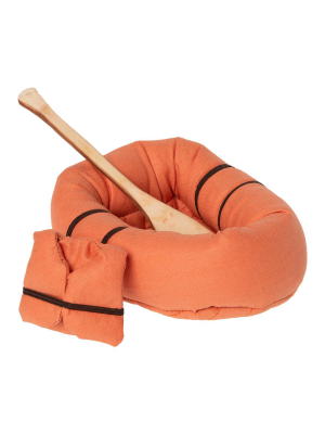 Maileg Mini Rubber Boat With Life Vest And Paddle