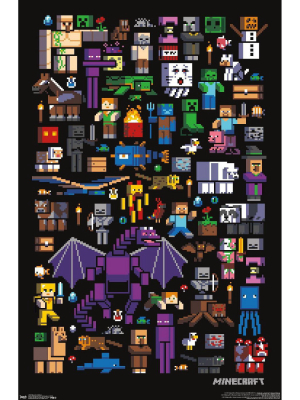 22.375" X 34" Minecraft - Mobbery Unframed Wall Poster Print - Trends International