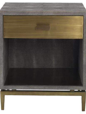 Mr. Brown Odette Bedside Table - Storm Shagreen