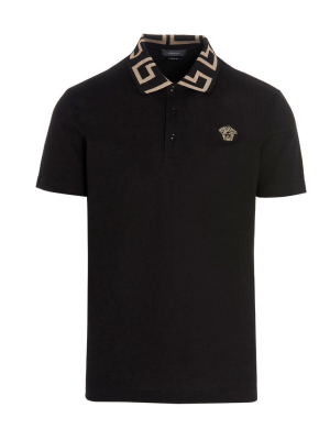 Versace Medusa Embroidered Polo Shirt