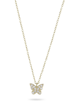 Diamond Butterfly Pendant