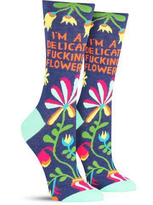Delicate Fucking Flower Socks | Womens
