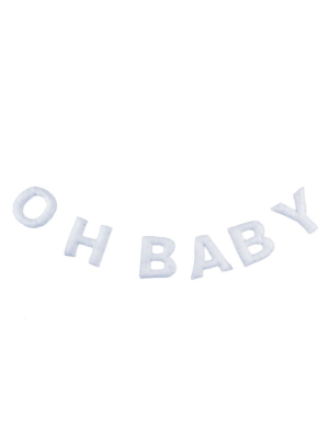 Oh Baby Felt Garland - Dusty Blue