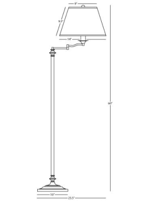 Wilton Swing Arm Floor Lamp