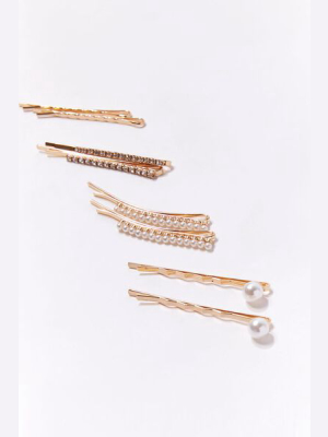 Faux Pearl Bobby Pin Set