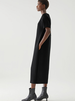 Boxy Boat Neck Scuba Dress