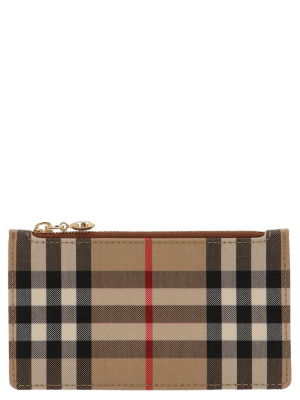 Burberry Checked Zipped Cardholder