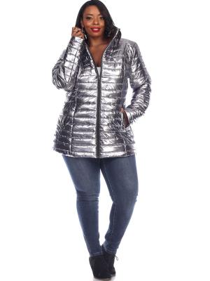 Metallic Puffer Coat