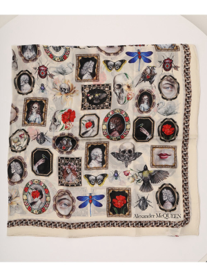 Alexander Mcqueen Curiosities Print Scarf