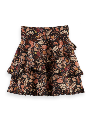 Broderie Anglaise Cotton Mini Skirt