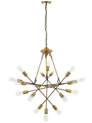 Roselyn 18 Light Pendant Chandelier Brass Gold