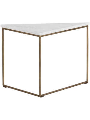 Tribute End Table, White Marble