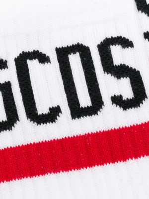 Gcds Logo Intarsia Crew Socks