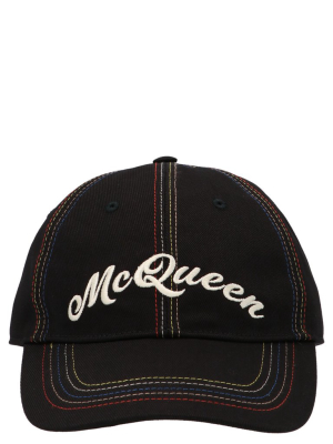 Alexander Mcqueen Logo Embroidered Baseball Cap