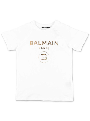 Balmain Kids Logo Printed T-shirt