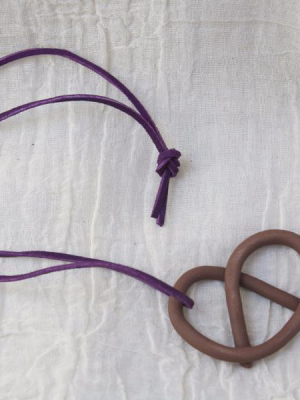 Ceramic Pretzel Necklace