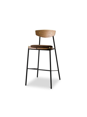 Kink Bar Stool In Umber Tan By District Eight
