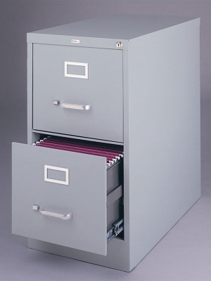 Steel 2 Drawer Letter File Cabinet In Gray-scranton & Co