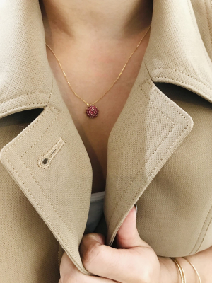 Ruby Flower Necklace