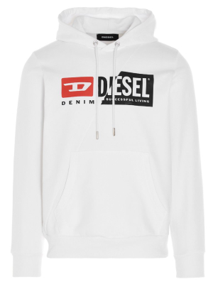 Diesel S-girk-hood-cuty Spliced Logo Hoodie