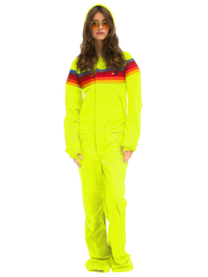 Women's 3 Layer Powder Suit - Neon Yellow