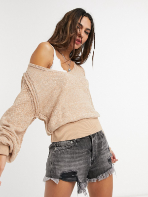 Free People Ripe Tide V Neck Sweater