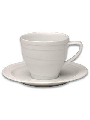 Berghoff Eclipse 6oz Porcelain Coffee Cup & Saucer, Individual