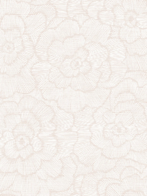 Periwinkle Textured Floral Wallpaper In Pink From The Pacifica Collection By Brewster Home Fashions