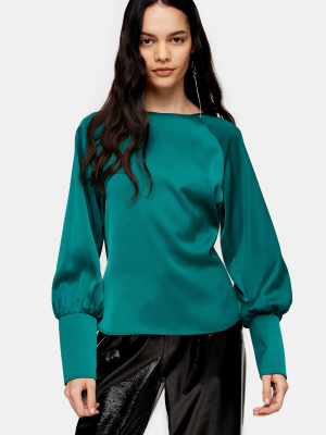 Green Bow Back Blouse