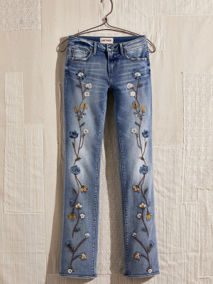 Kelly Embroidered Baby Bootcut Jeans