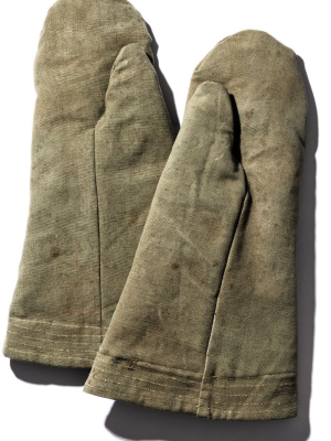 Vintage Tent Fabric Mittens