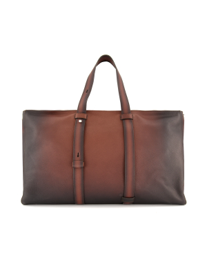 Micron Deep Large Leather Weekender Bag