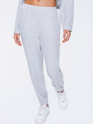 Ribbed Heather Knit Joggers