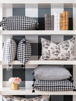 Black Gingham Pillow