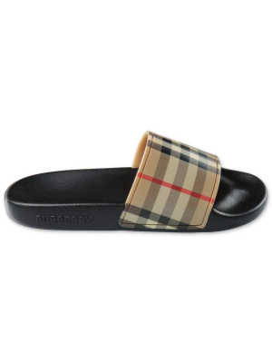 Burberry Kids Vintage Check Slide Sandals