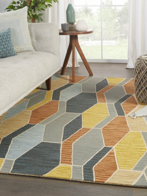 Blu Home Amado Rug - Geometric Gray/gold