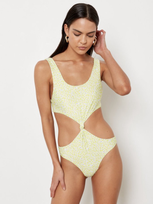 Tulum One Piece - Lime Wildflower - Eco