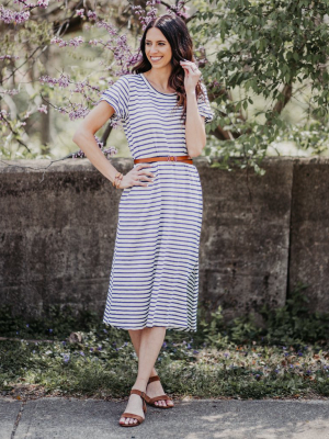 Ari Striped Midi Dress