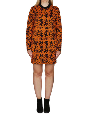 Knezo Logo Motif Long-sleeved Dress