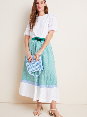 Charley Colorblocked A-line Maxi Skirt