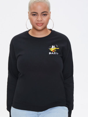 Plus Size Daffy Duck Graphic Pullover