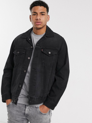 Levi's Vintage Oversized Fit Denim Trucker In Very Black