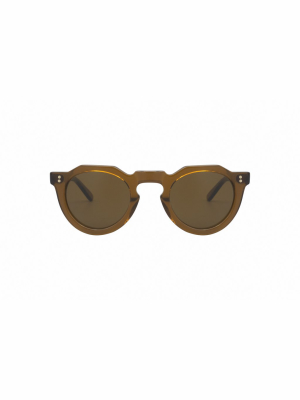 Lesca Pica Round Frame Sunglasses