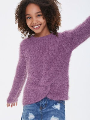 Girls Fuzzy Knit Sweater (kids)