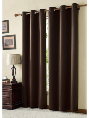 Vcny Home Mckenzie Twill Blackout Grommet Curtain Panel