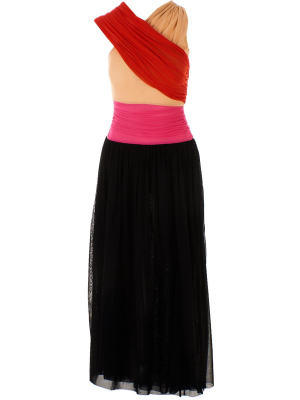 Msgm Colour Block Maxi Dress