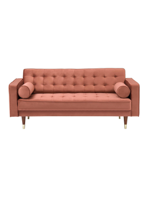 Somerset Velvet Mid-century Modern Loveseat - Armen Living